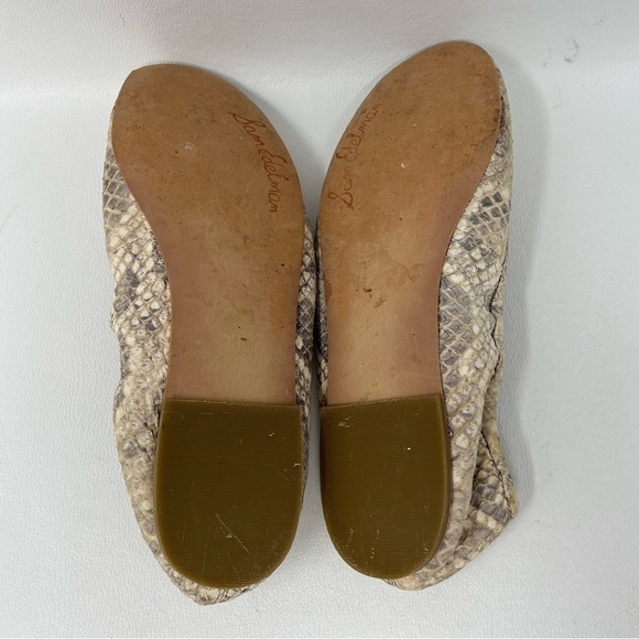 Sam Edelman Felicia Ballet Flat Ballerina Python Snake Skin Leather Bow Sz 8M - Picture 13 of 14